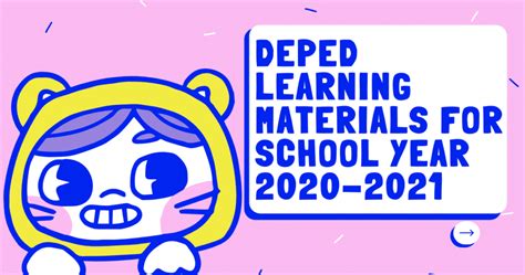 DepEd Learning Materials for School Year 2020.